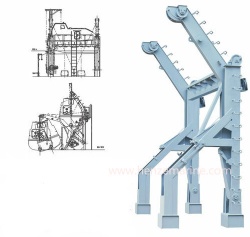 50KN GRAVITY LUFFING DAVIT FOR 5.0M FRP TOTALLY ENCLOSED LIFEBOAT AND RESCUE BOAT